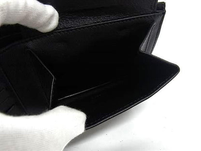 Loewe Bifold Wallet Anagram Coin Bordeaux Black Leather — view 5