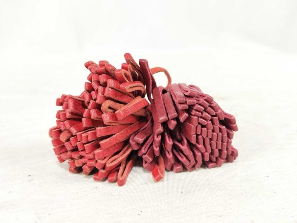 Hermes Key Holder Carmen Unodos Red Leather Silver — view 8