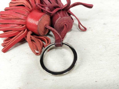 Hermes Key Holder Carmen Unodos Red Leather Silver — view 3