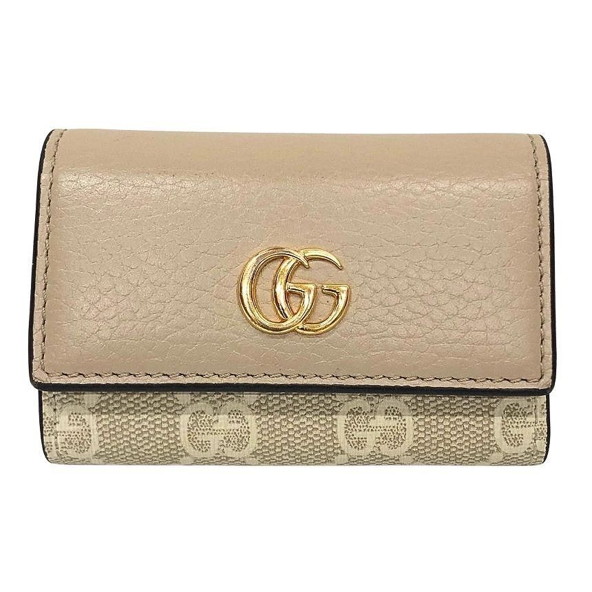 Gucci GG Marmont Key Case Beige Key Holder