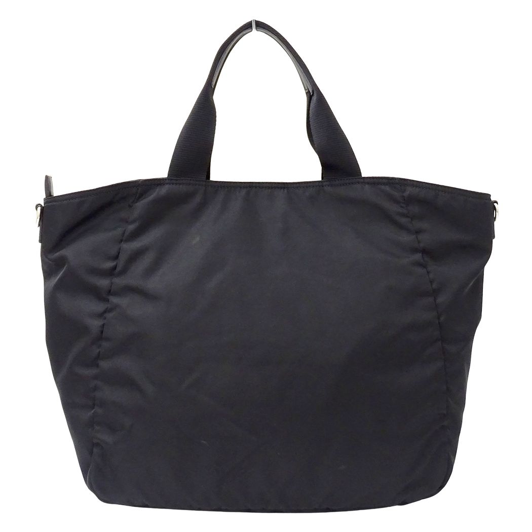 Prada Tote Shoulder Bag 2-Way Nylon Black Logo — view 2