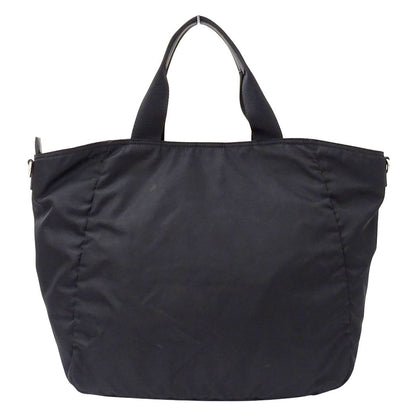Prada Tote Shoulder Bag 2-Way Nylon Black Logo — view 2