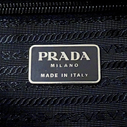 Prada Tote Shoulder Bag 2-Way Nylon Black Logo — view 6