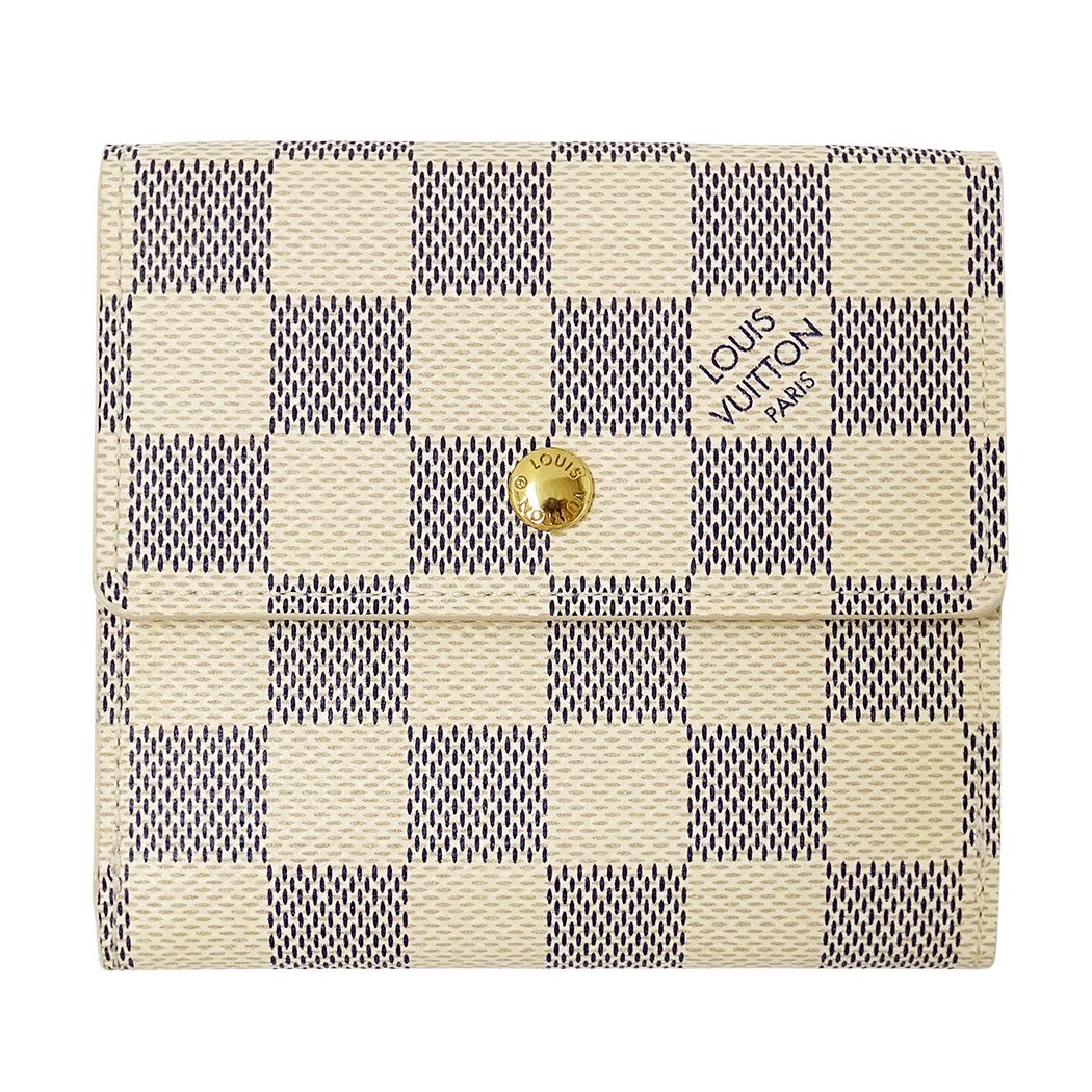 Louis Vuitton Wallet Damier Azur Bifold Portmonevier Cult Cles White Mini Small