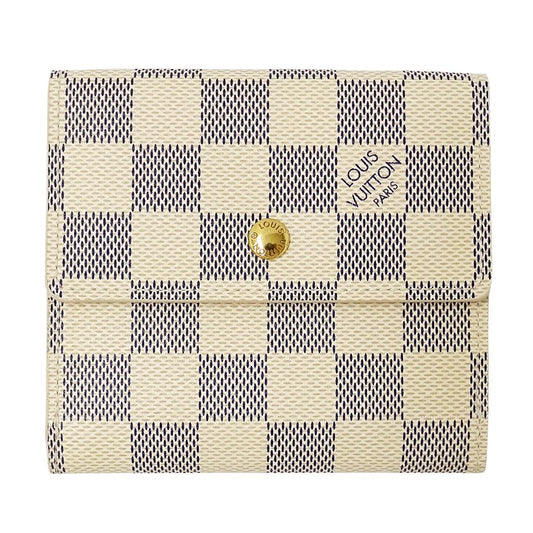 Louis Vuitton Wallet Damier Azur Bifold Portmonevier Cult Cles White Mini Small