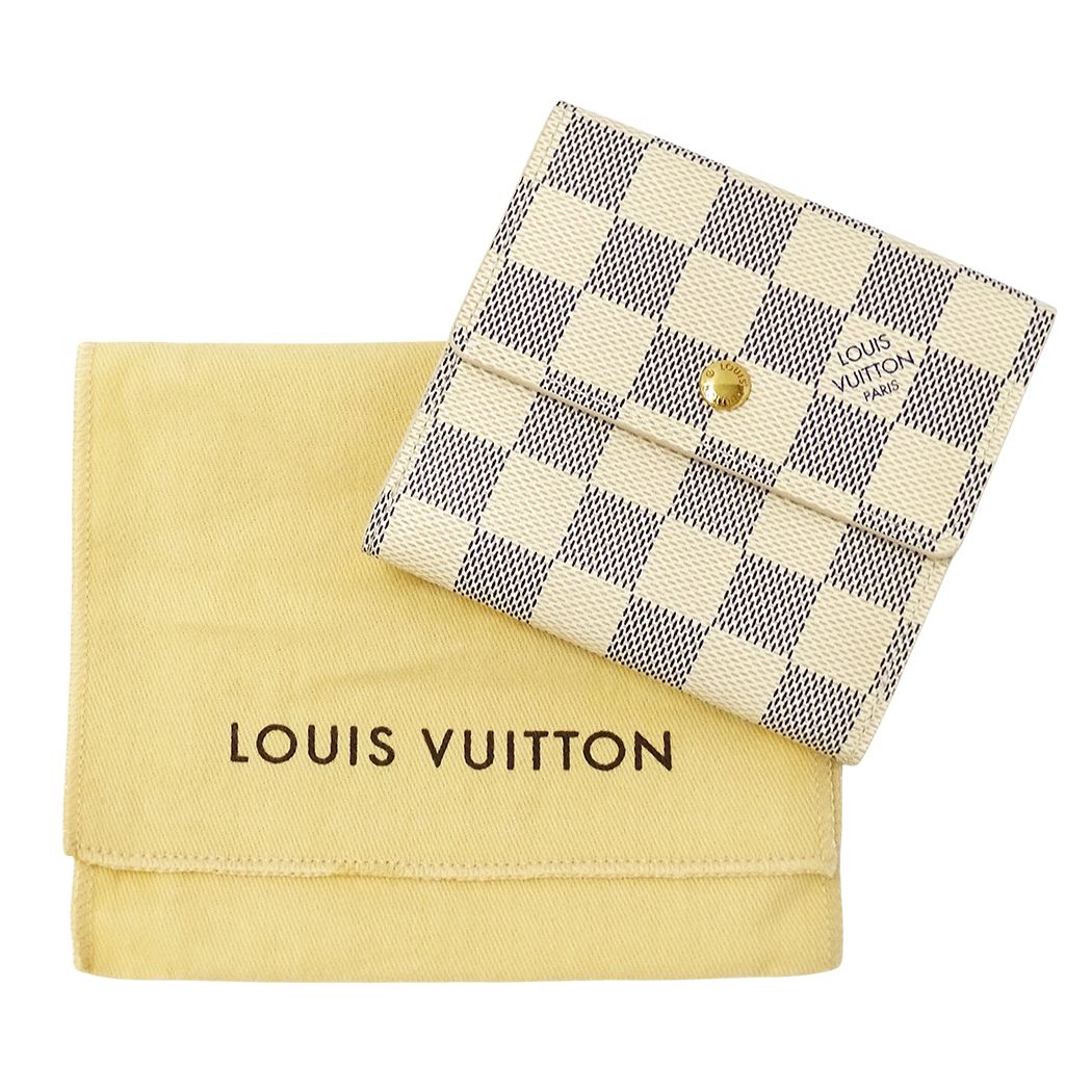 Louis Vuitton Wallet Damier Azur Bifold Portmonevier Cult Cles White Mini Small — view 6