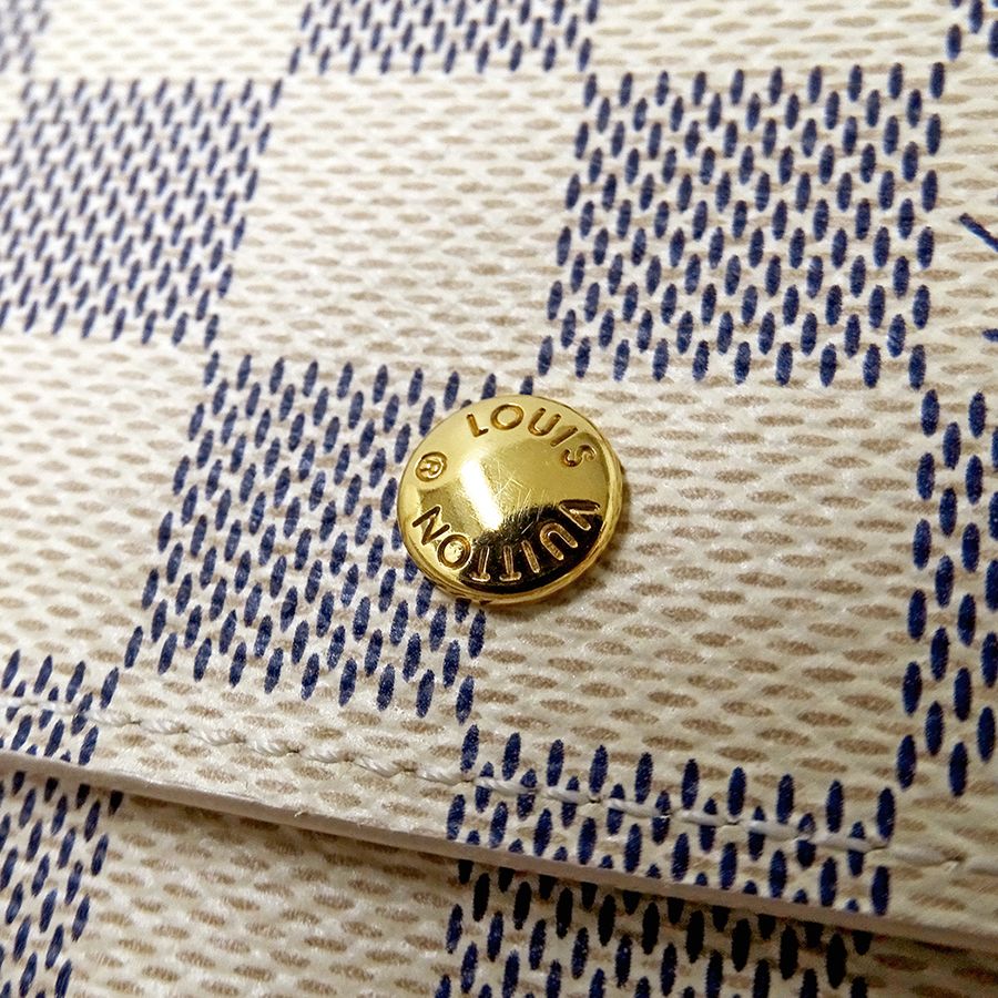 Louis Vuitton Wallet Damier Azur Bifold Portmonevier Cult Cles White Mini Small — view 8