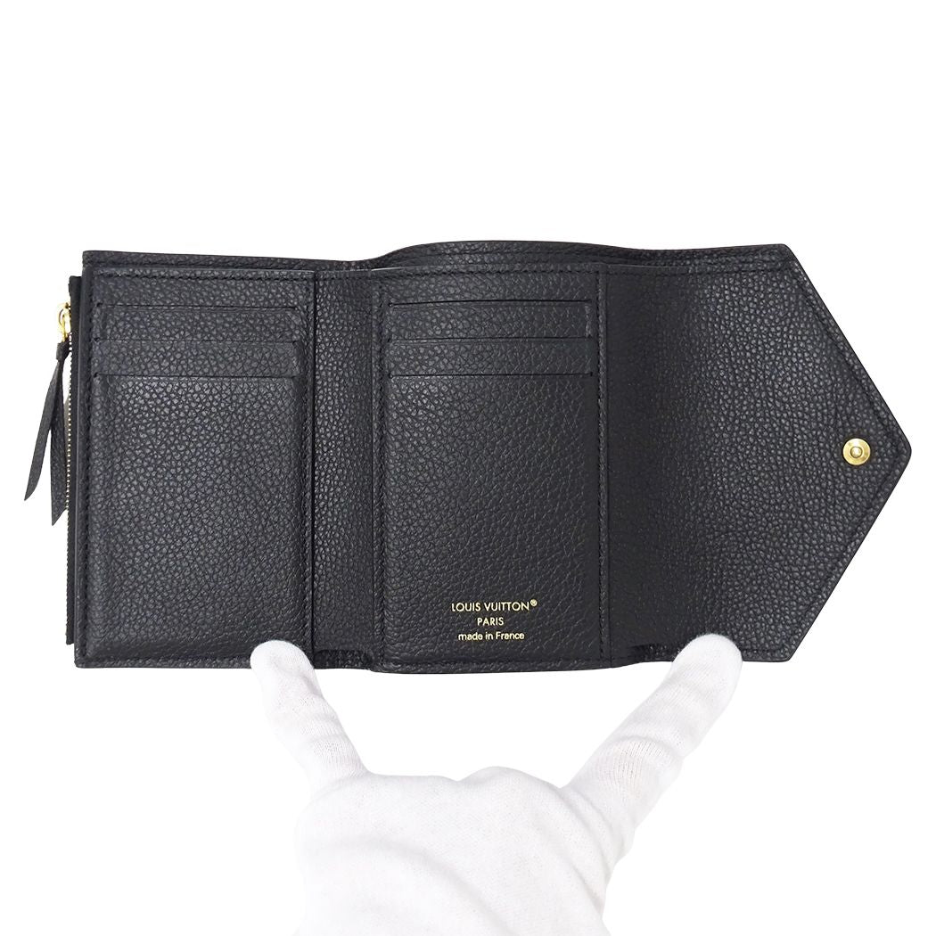 Louis Vuitton Wallet Monogram Empreinte Trifold Portefeuille Victorine Noir — view 4