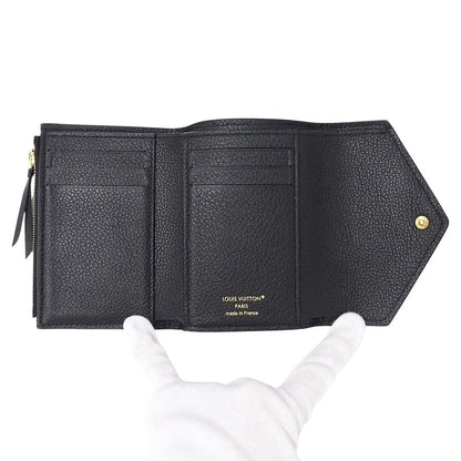 Louis Vuitton Wallet Monogram Empreinte Trifold Portefeuille Victorine Noir — view 4