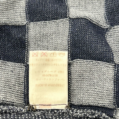 Louis Vuitton Charcoal Damier Pattern Crew Neck Long Sleeve Knit Sweater — view 6