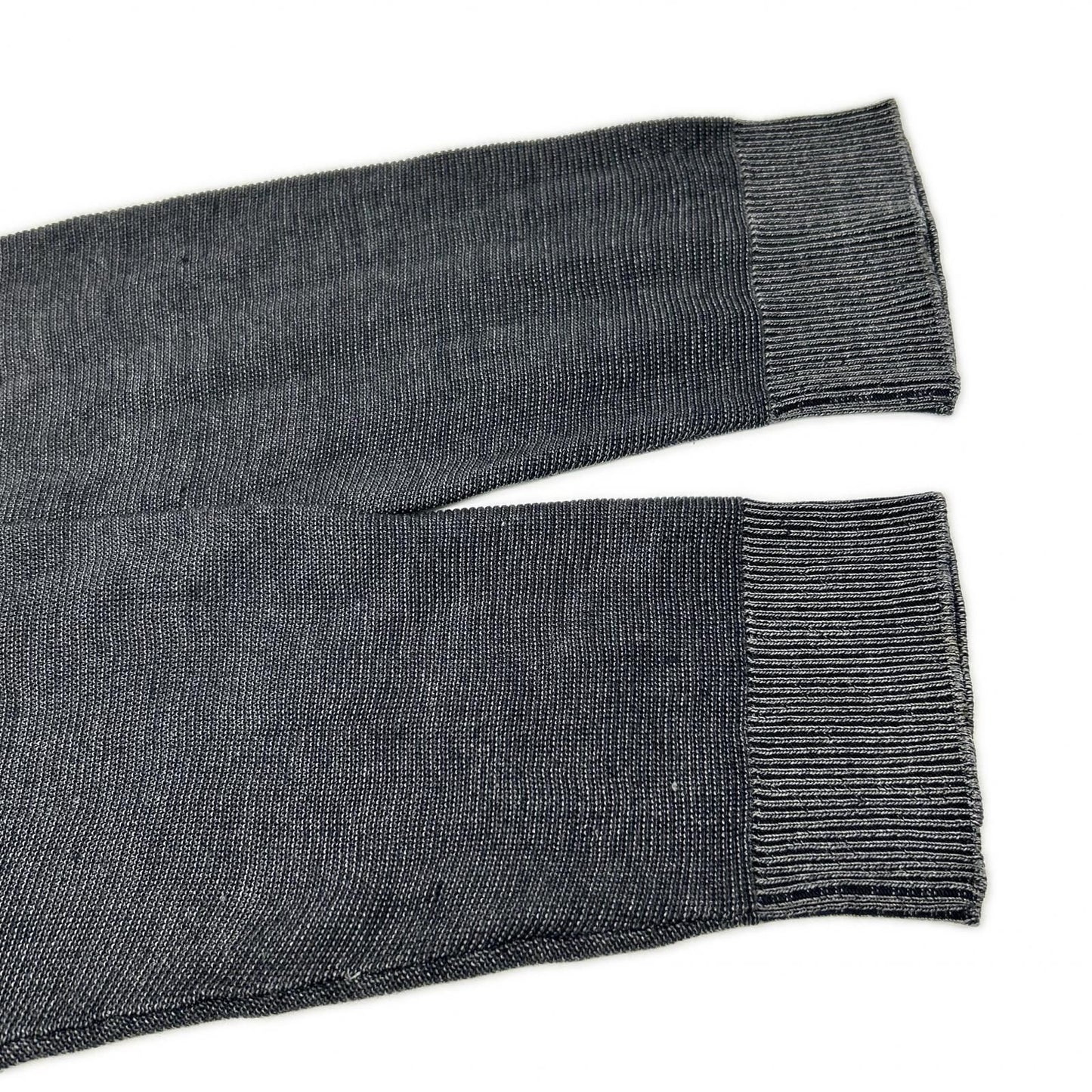 Louis Vuitton Charcoal Damier Pattern Crew Neck Long Sleeve Knit Sweater — view 7