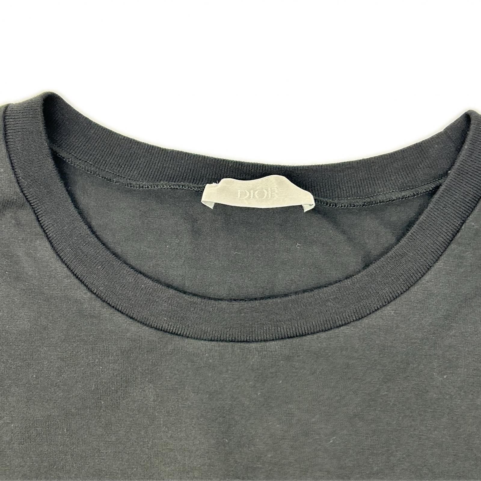 Dior Bee Embroidery Black Crew Neck T-Shirt — view 3