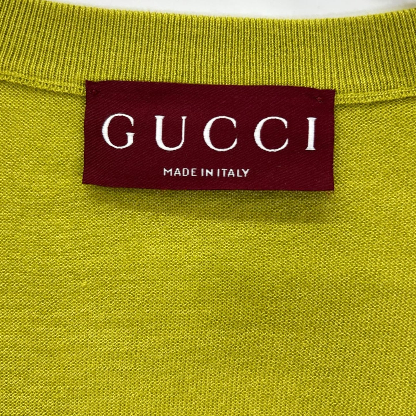 Gucci Green Cashmere Silk GG Flower Button Cardigan — view 4