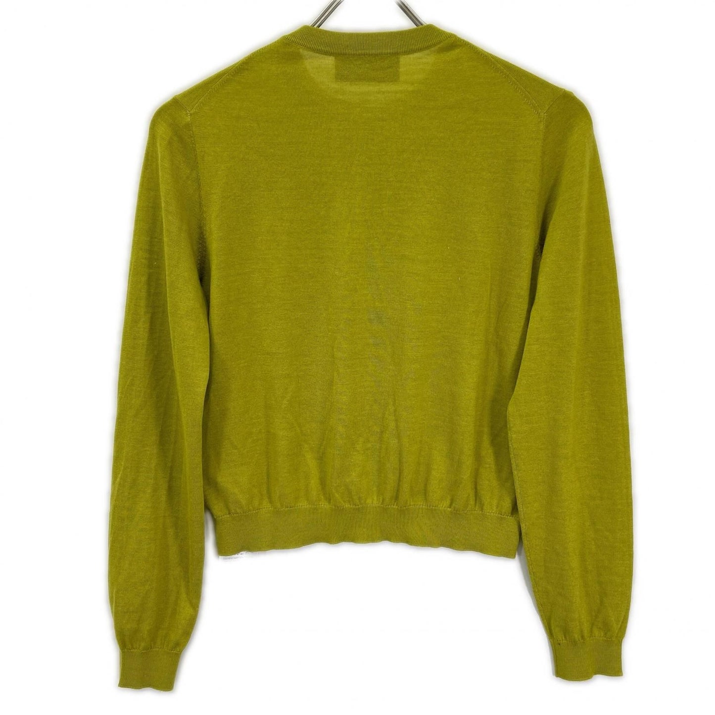 Gucci Green Cashmere Silk GG Flower Button Cardigan — view 2