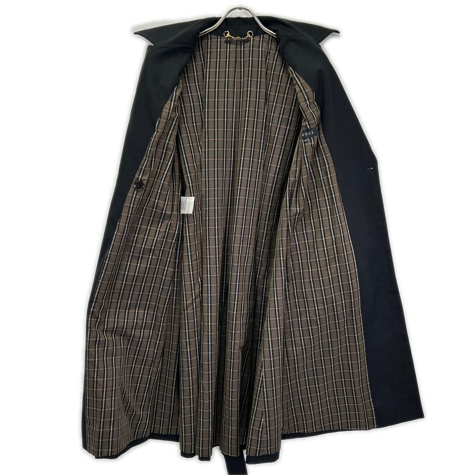 Gucci Era 08 Black Trench Coat 40 — view 3