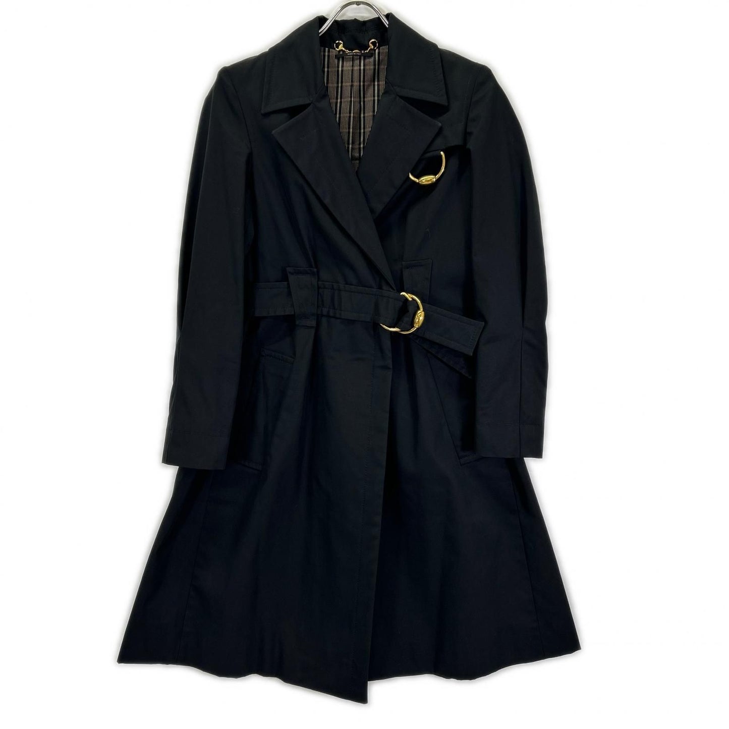 Gucci Era 08 Black Trench Coat 40