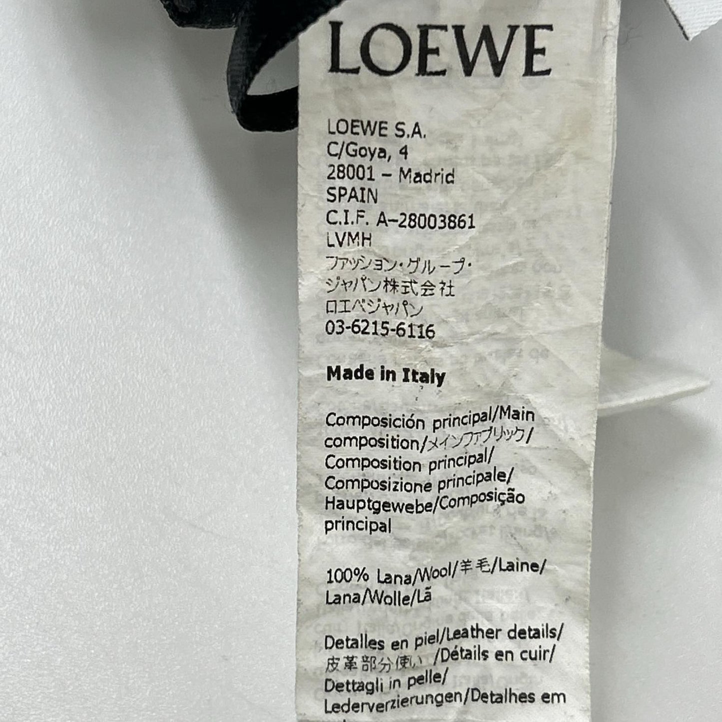 Loewe Charcoal Wool 100 Leather Patch Two Tuck Sarouel Pants 36 — view 5