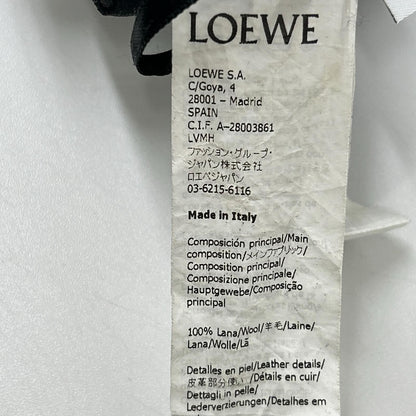 Loewe Charcoal Wool 100 Leather Patch Two Tuck Sarouel Pants 36 — view 5