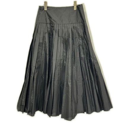Dior Black Nylon Long Pleated Skirt — view 2