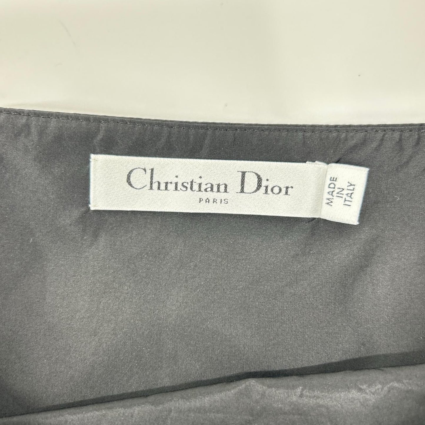 Dior Black Nylon Long Pleated Skirt — view 3