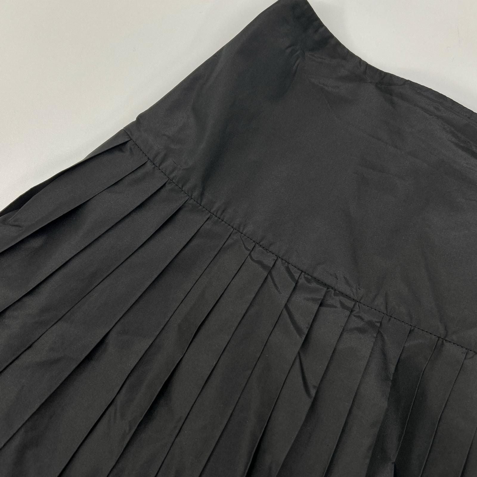 Dior Black Nylon Long Pleated Skirt — view 6