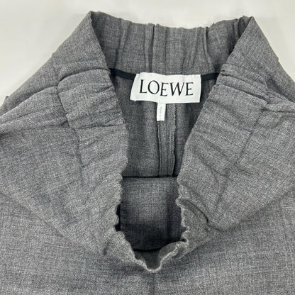 Loewe Charcoal Anagram Embroidery Wide Silhouette Cropped Pants XS — view 7