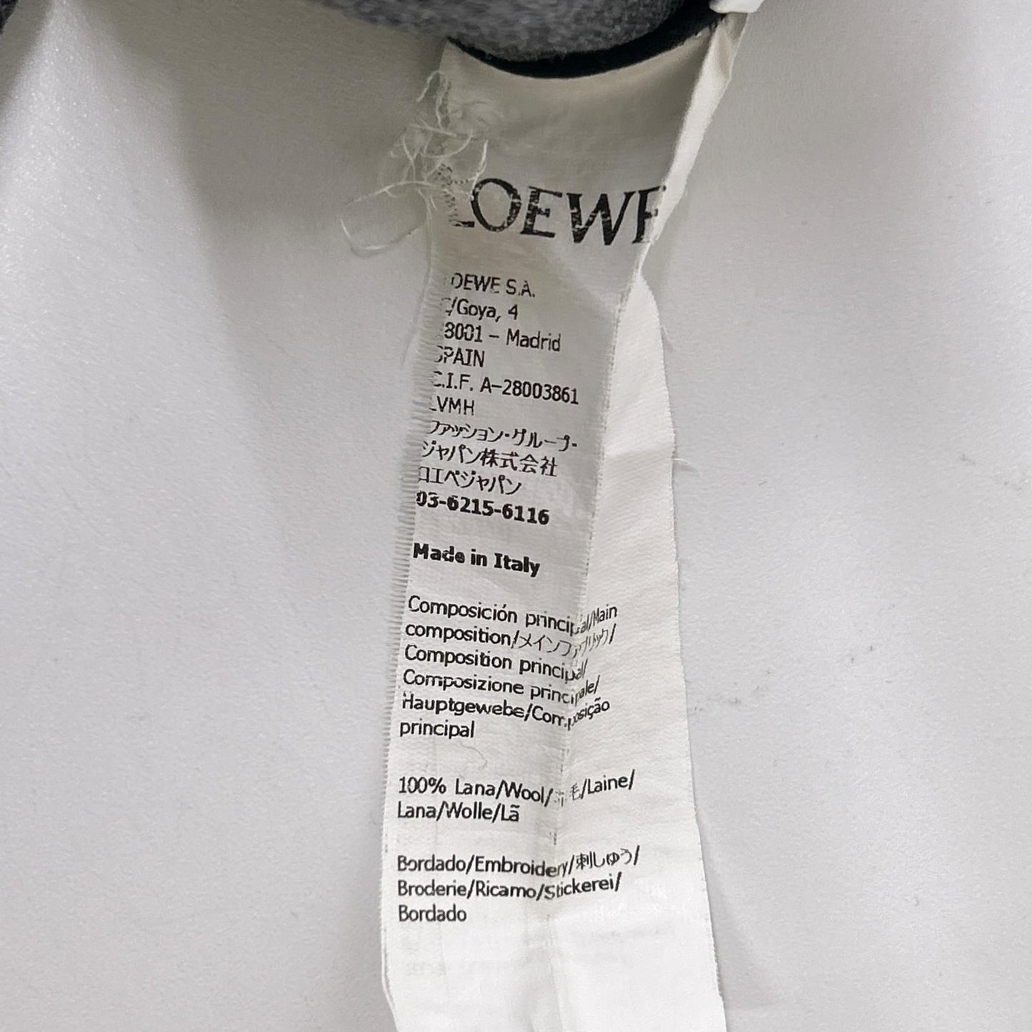 Loewe Charcoal Anagram Embroidery Wide Silhouette Cropped Pants XS — view 4