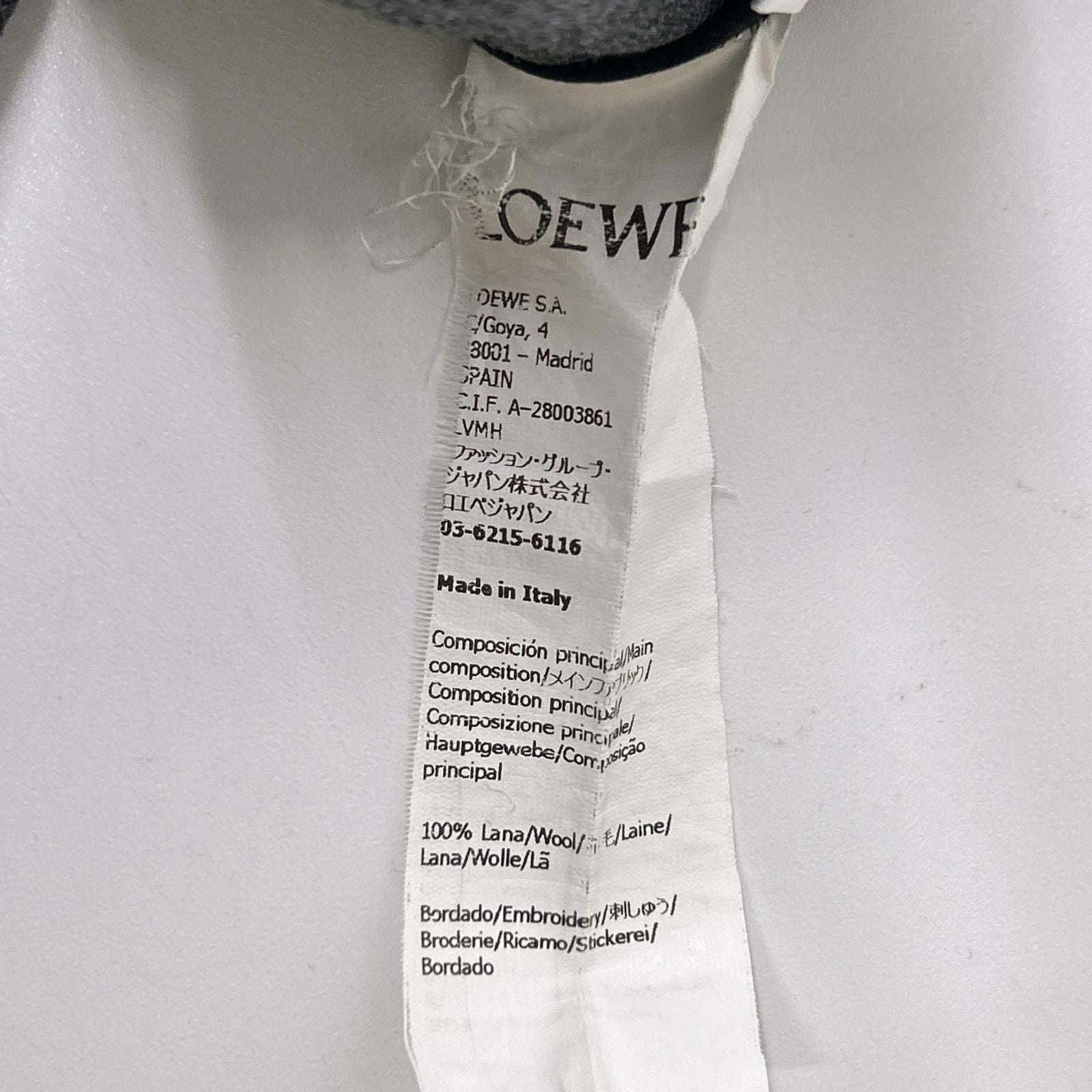 Loewe Charcoal Anagram Embroidery Wide Silhouette Cropped Pants XS — view 4