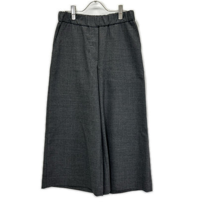 Loewe Charcoal Anagram Embroidery Wide Silhouette Cropped Pants XS