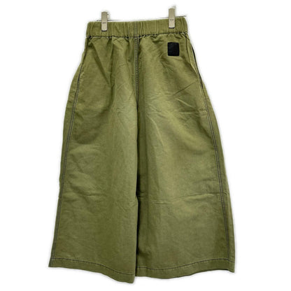 Loewe Khaki Linen Blend Reborn Motif Cropped Pants 34 — view 2
