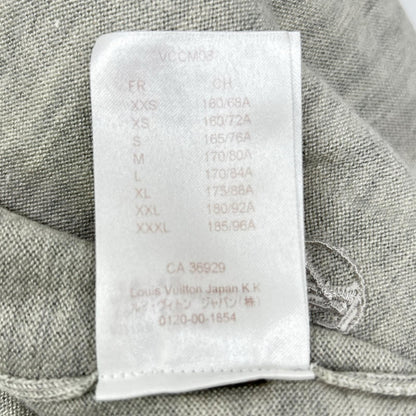 Louis Vuitton Gray Wool Silk LV Circle Embroidery Elbow Patch Driver's Knit XS — view 8