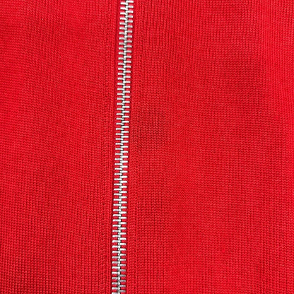 Louis Vuitton Red Wool Silk LV Circle Embroidery Elbow Patch Driver's Knit XS — view 8