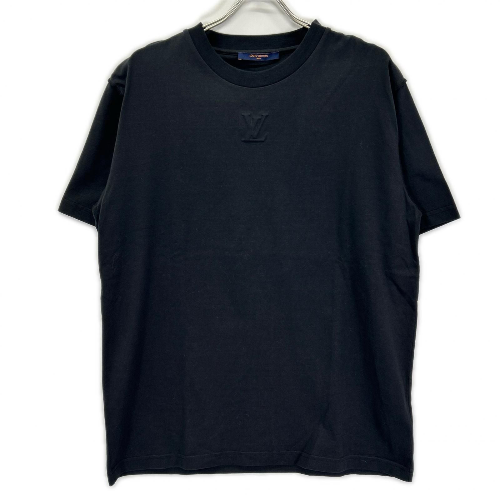 Louis Vuitton Black Embossed LV Logo T-Shirt XL