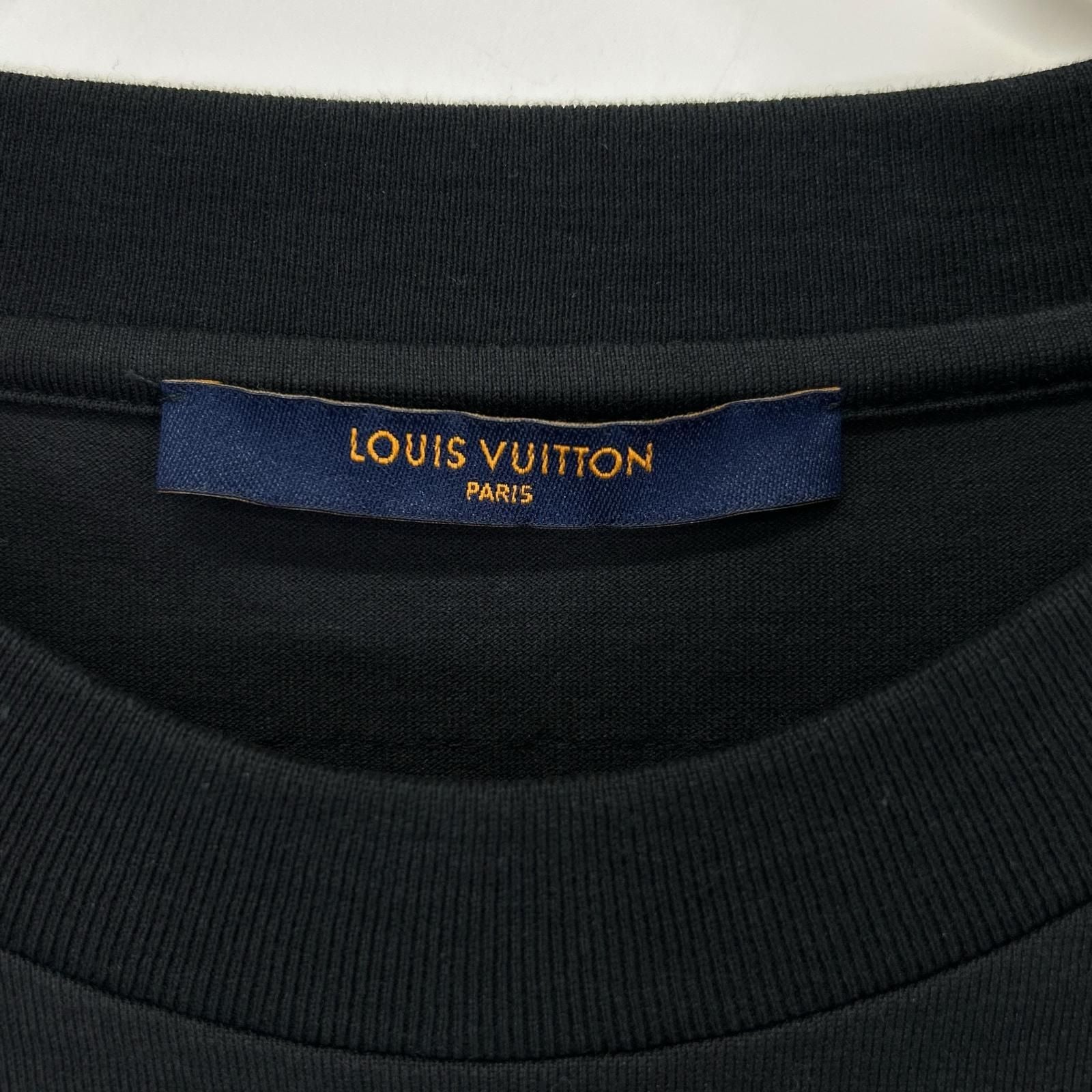Louis Vuitton Black Embossed LV Logo T-Shirt XL — view 3