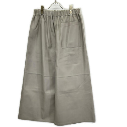 Loewe Light Gray Lambskin Elasticated Leather Trousers Pants — view 2