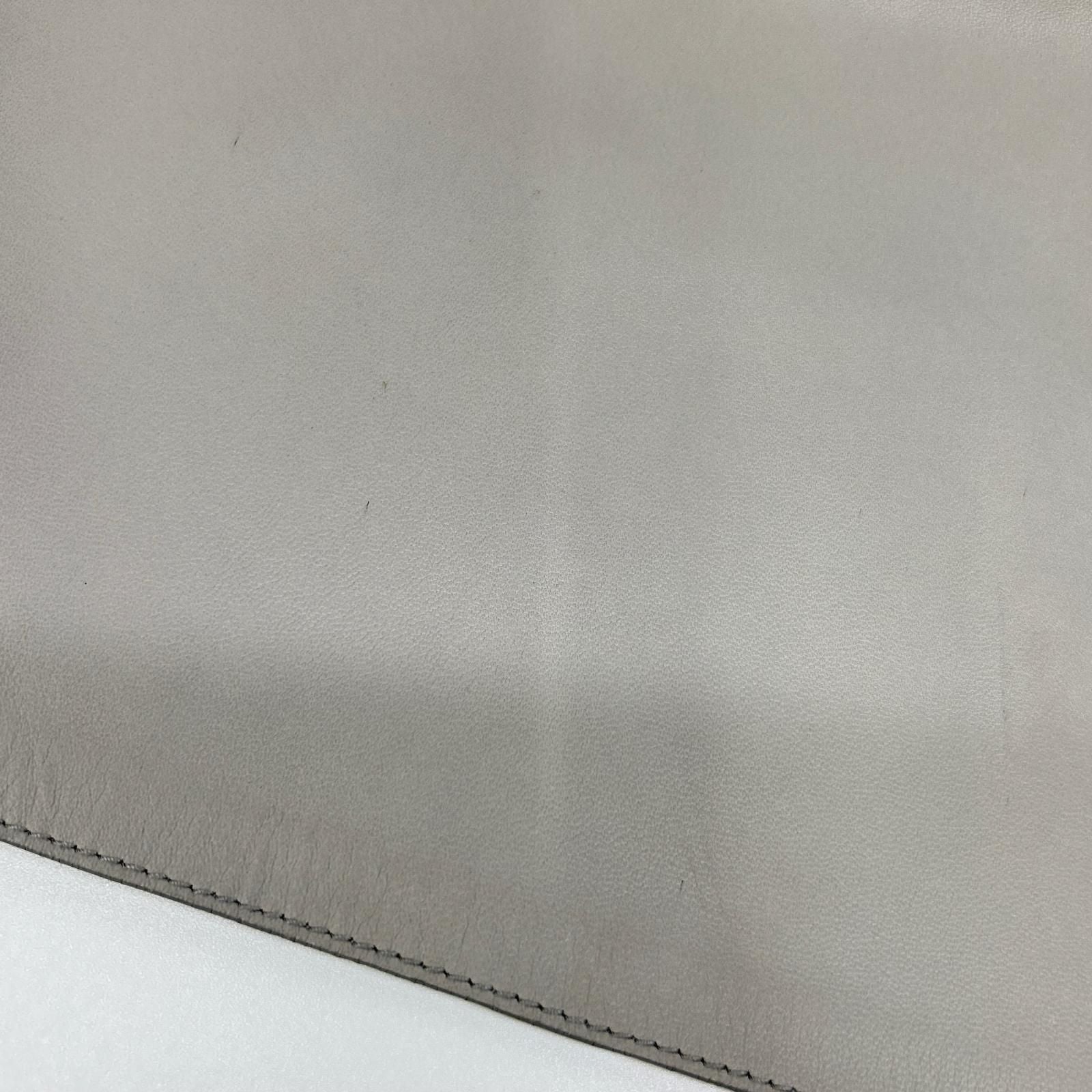 Loewe Light Gray Lambskin Elasticated Leather Trousers Pants — view 9