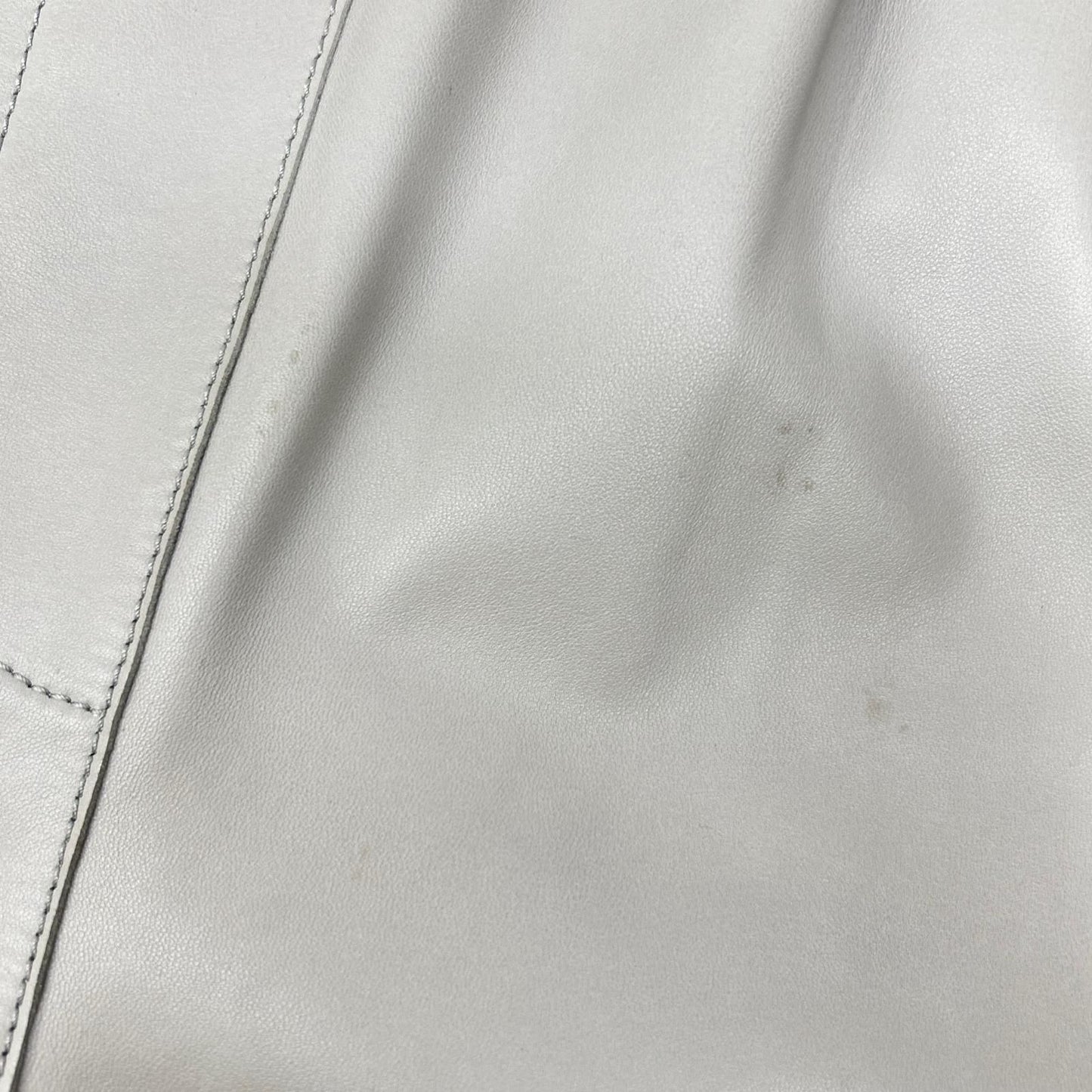 Loewe Light Gray Lambskin Elasticated Leather Trousers Pants — view 8