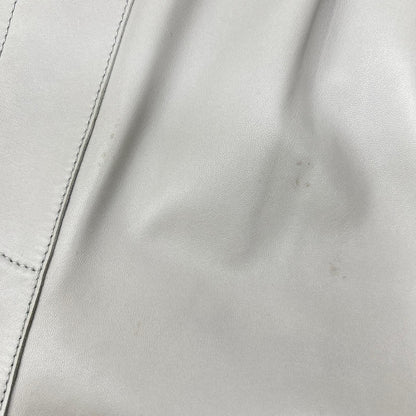 Loewe Light Gray Lambskin Elasticated Leather Trousers Pants — view 8
