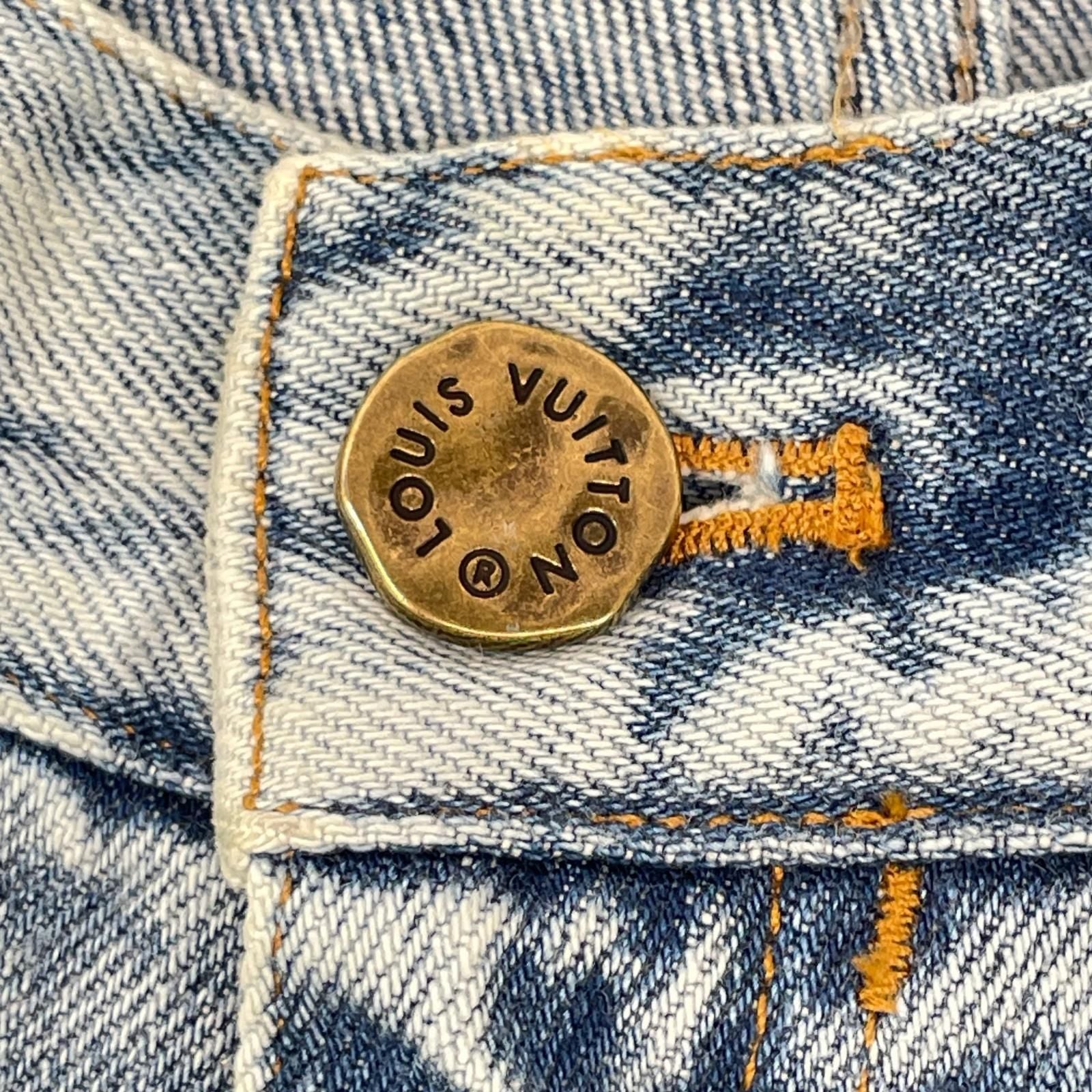 Louis Vuitton Indigo Washed Slim Jeans Denim Pants 33 — view 9