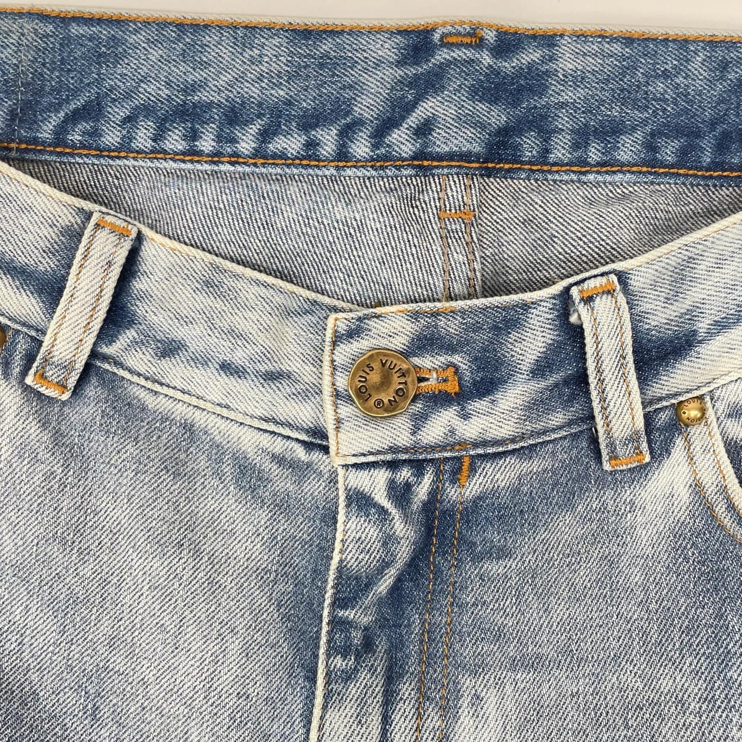 Louis Vuitton Indigo Washed Slim Jeans Denim Pants 33 — view 8