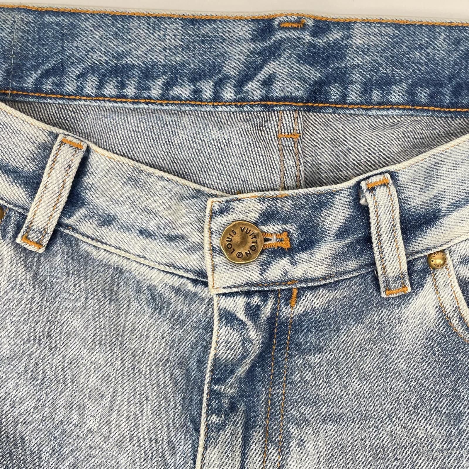 Louis Vuitton Indigo Washed Slim Jeans Denim Pants 33 — view 8