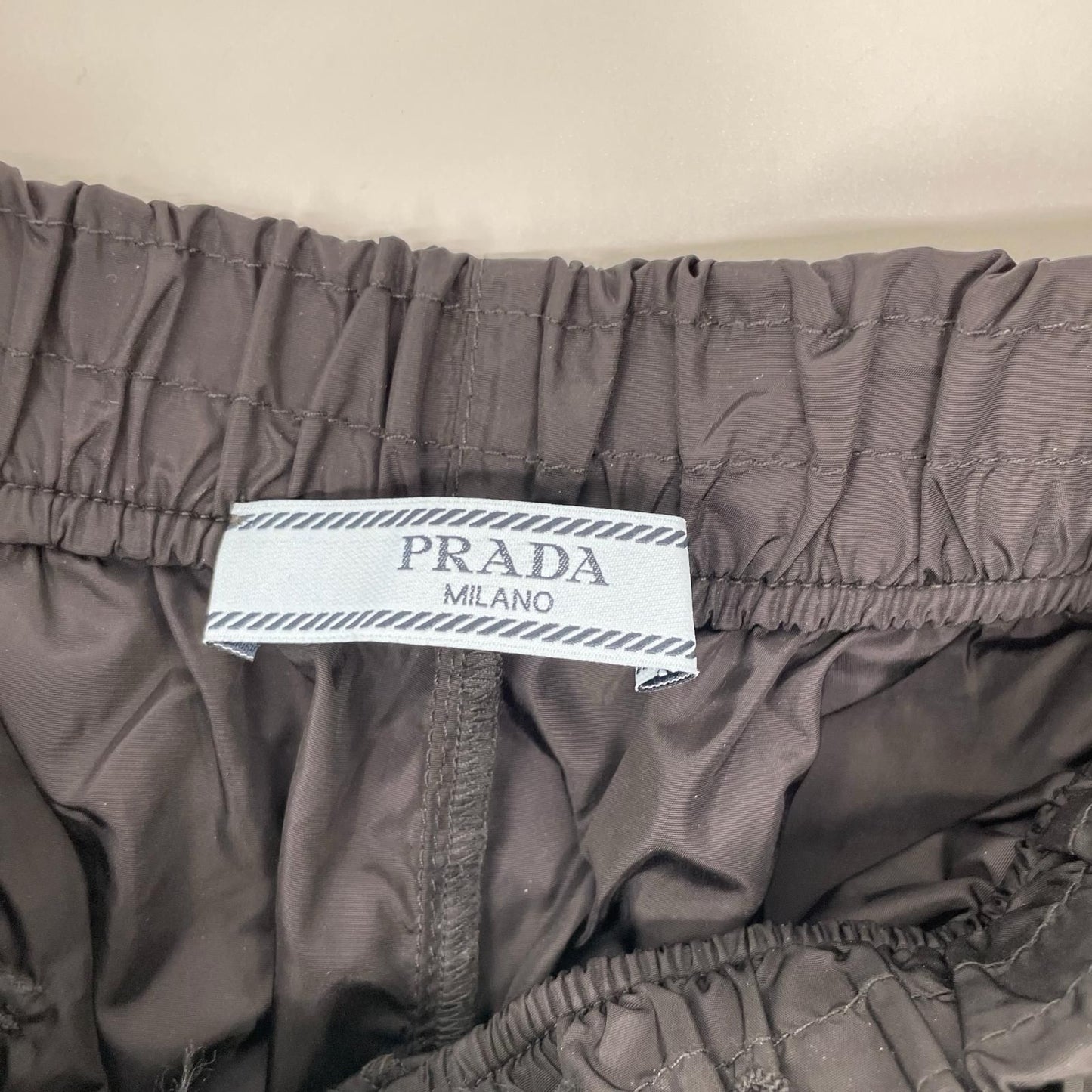 Prada Black Green Line Nylon Pants — view 3