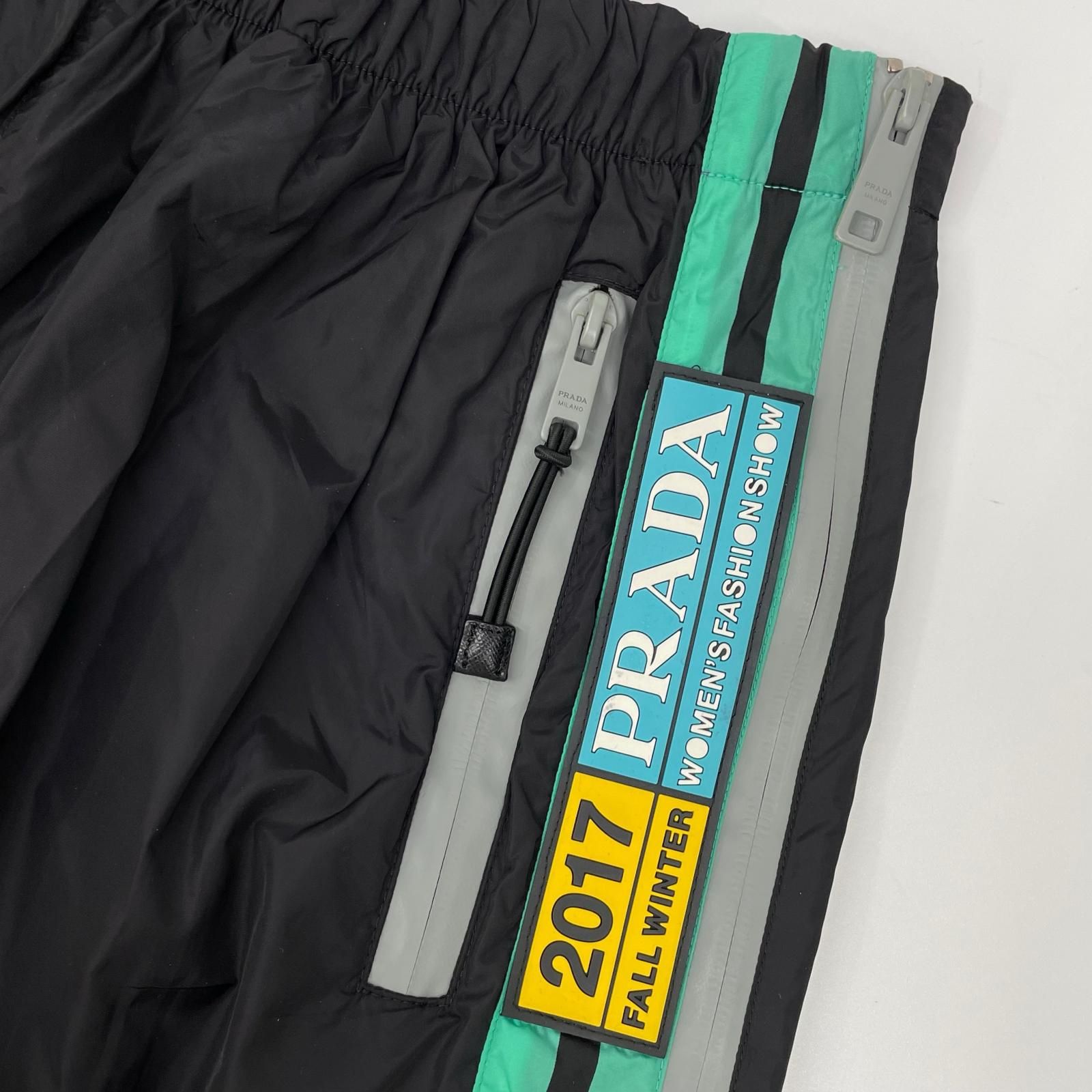 Prada Black Green Line Nylon Pants — view 7
