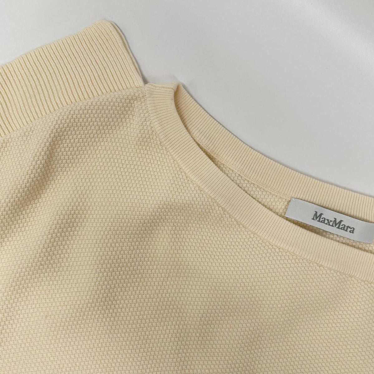Max Mara Ivory Deformed Knit Sweater — view 6
