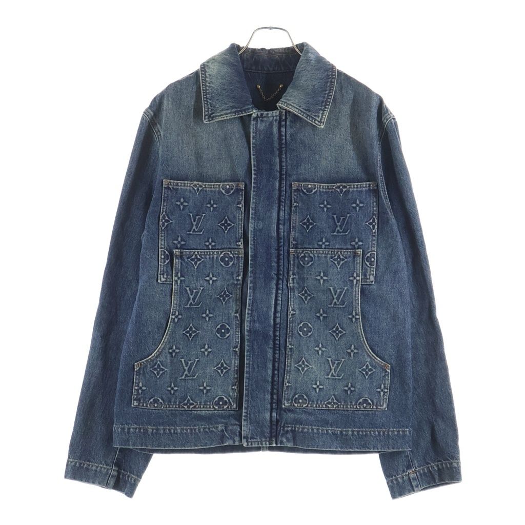 Louis Vuitton Monogram Denim Workwear Zipup Jacket Zip