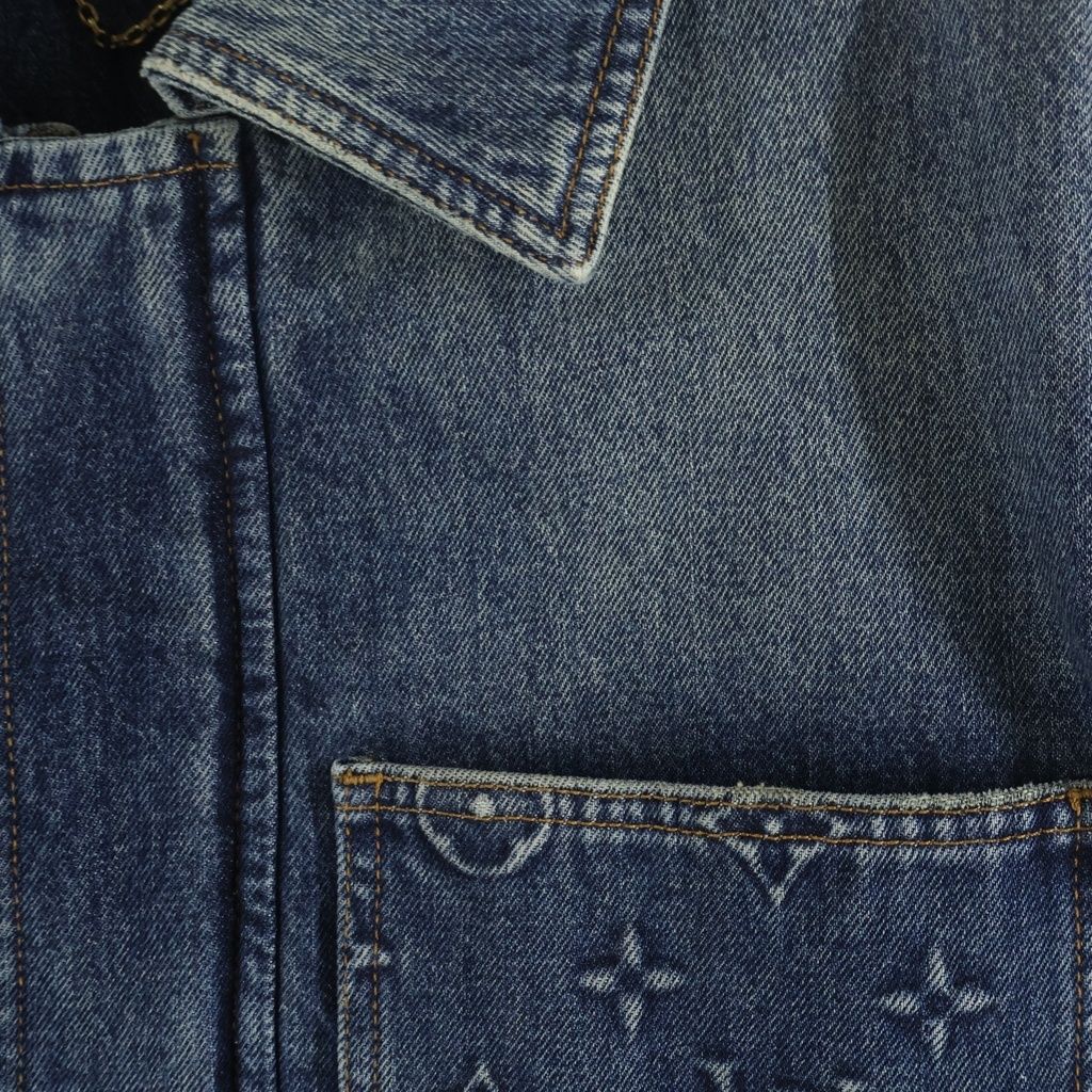 Louis Vuitton Monogram Denim Workwear Zipup Jacket Zip — view 5