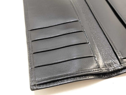 Fendi Wallet Black Canvas Leather Trifold Silver — view 7