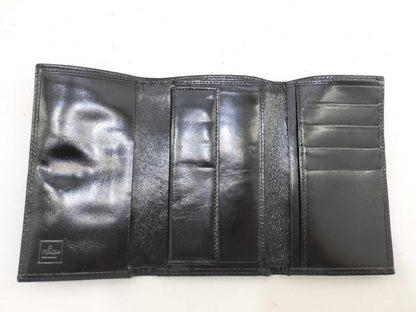 Fendi Wallet Black Canvas Leather Trifold Silver — view 6