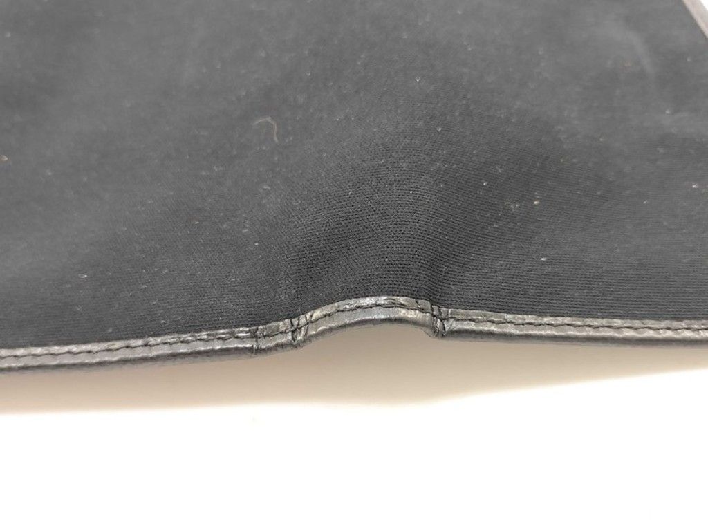 Fendi Wallet Black Canvas Leather Trifold Silver — view 9
