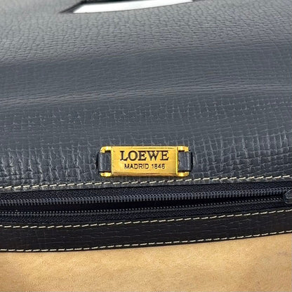 Loewe Barcelona Calfskin Darknavy Handbag Gold — view 4